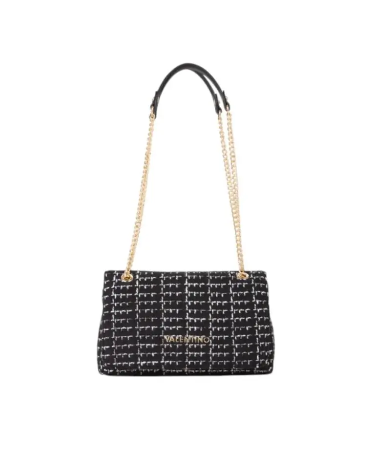 Valentino Bags - Γυναικεία Τσάντα Ώμου Tweed VBS9JP02-001 Μαύρο