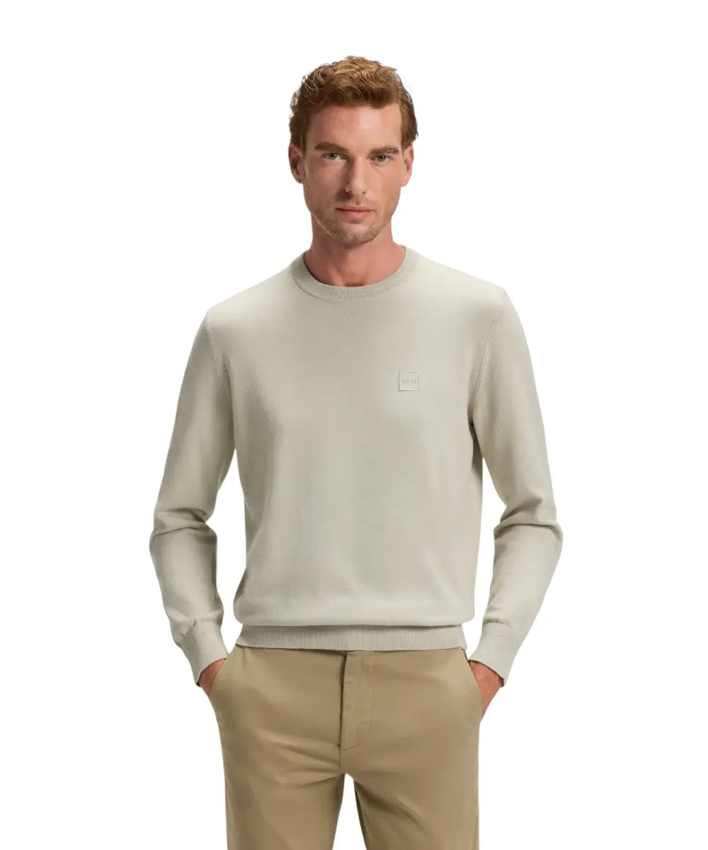 Hugo Boss - Ανδρικό Πουλόβερ Kanovanos 50527583-070 Μπεζ