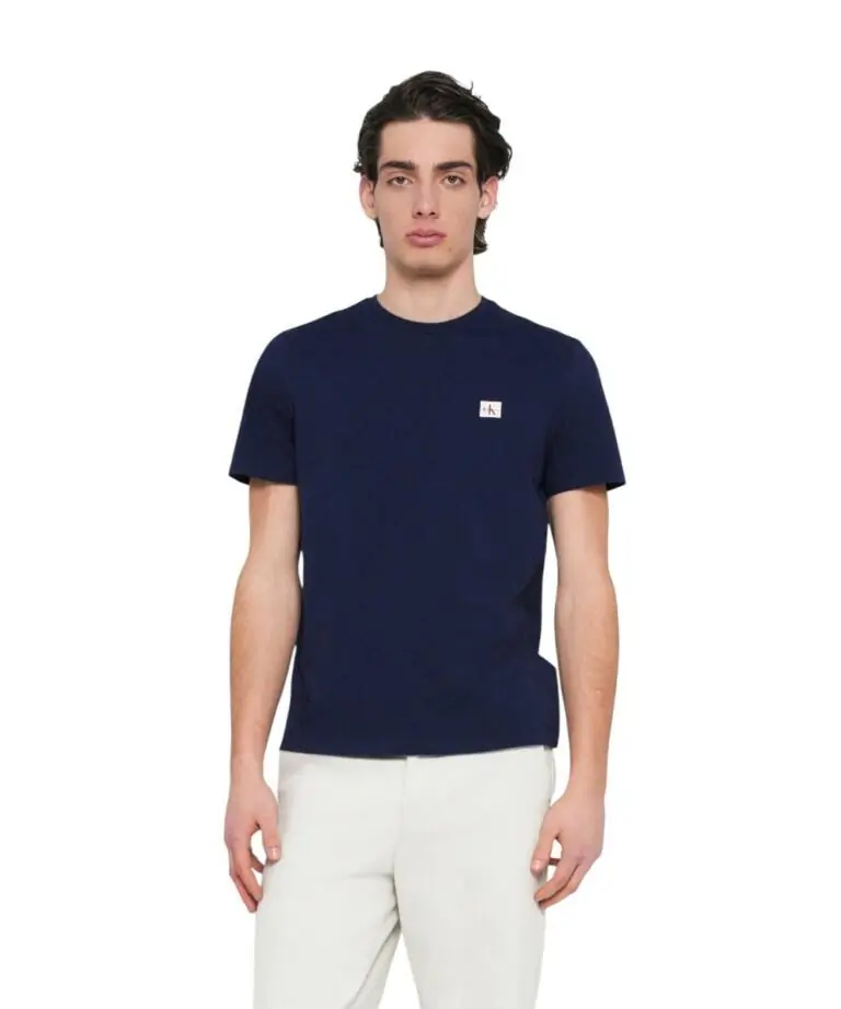 Calvin Klein - Ανδρικό T-shirt Cotton Badge Regular Fit LV04RC272G-WFW Μπλε Σκούρο