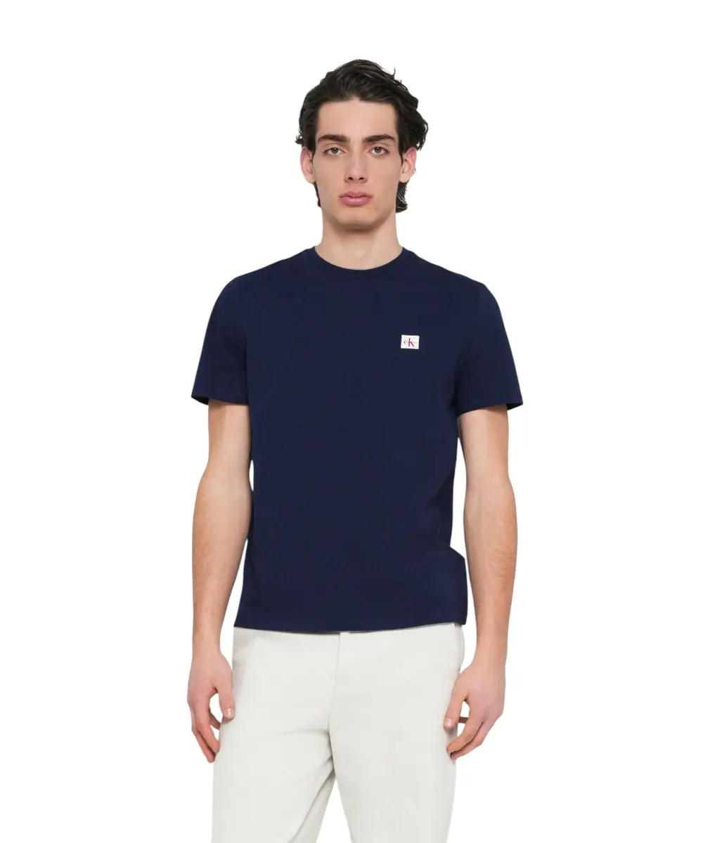 Calvin Klein - Ανδρικό T-shirt Cotton Badge Regular Fit LV04RC272G-WFW Μπλε Σκούρο