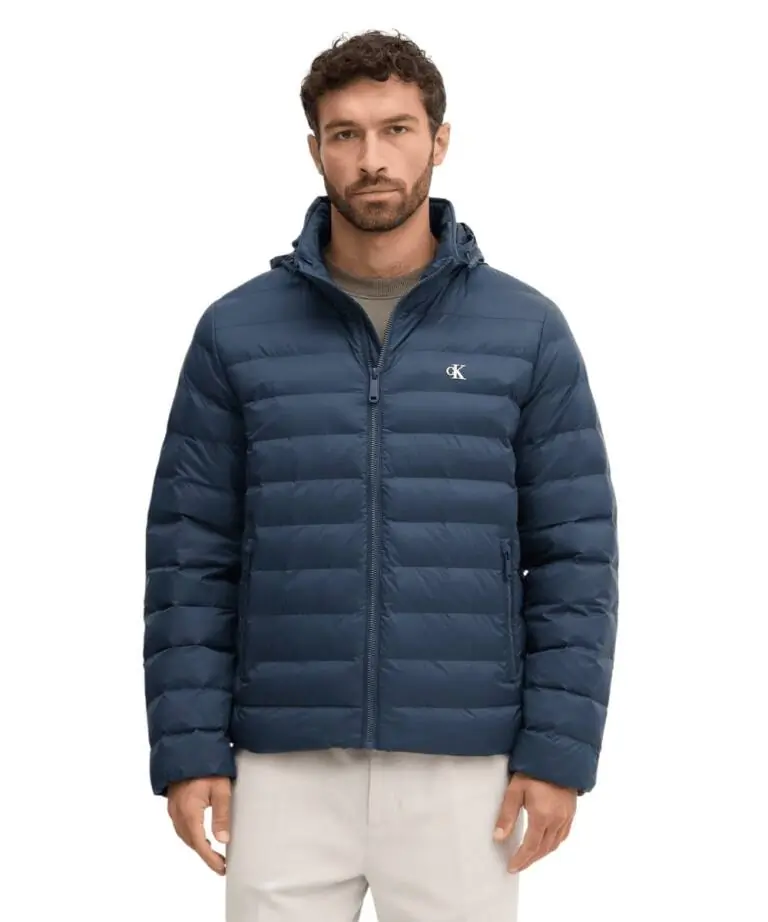 Calvin Klein - Ανδρικό Χειμωνιάτικο Μπουφάν LV04RC511G-CEF Μπλε Ναυτικό