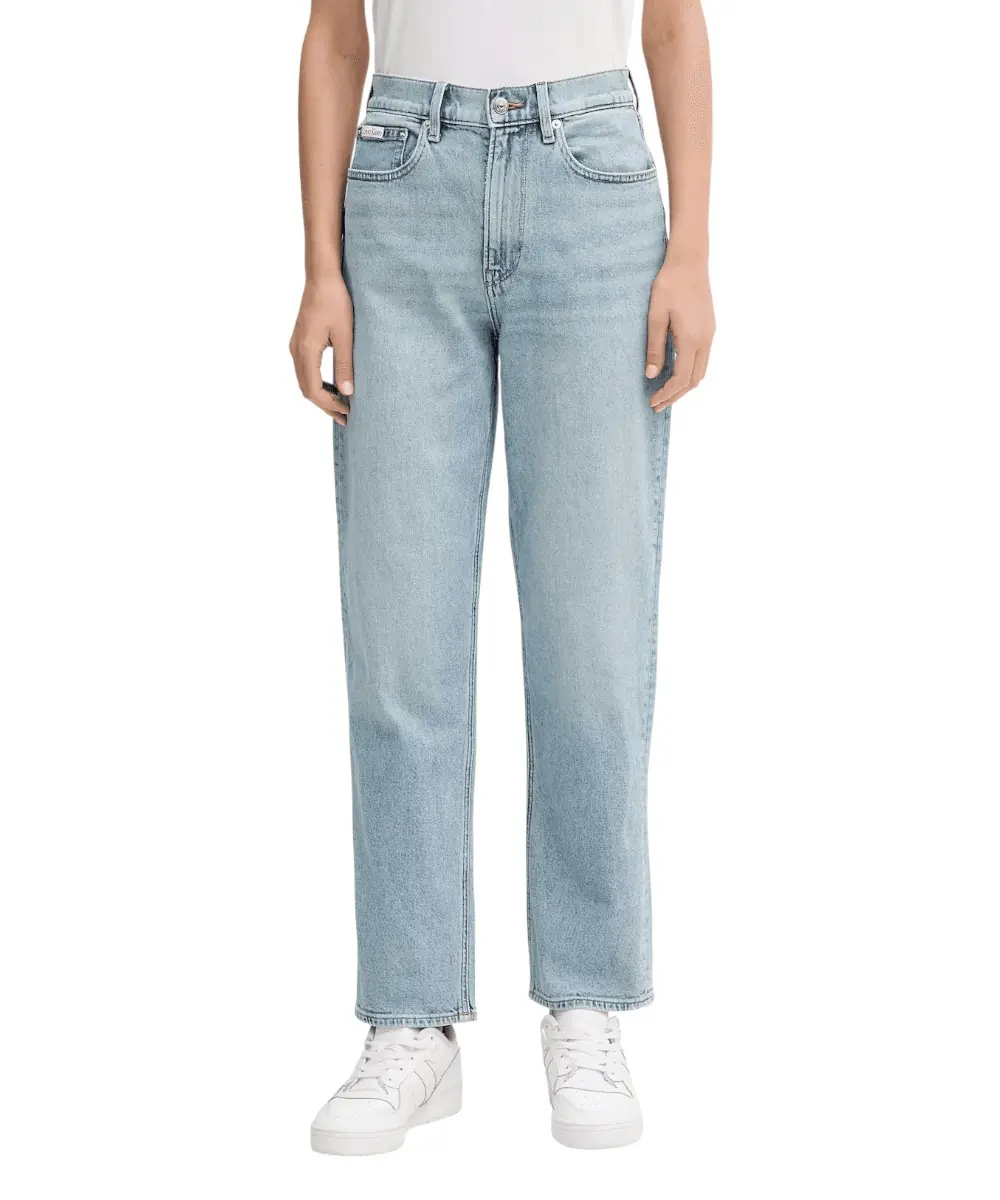 Calvin Klein - Γυναικείο Παντελόνι Jean High Rise Taper LV047E732G-3UN Μπλε Ανοιχτό