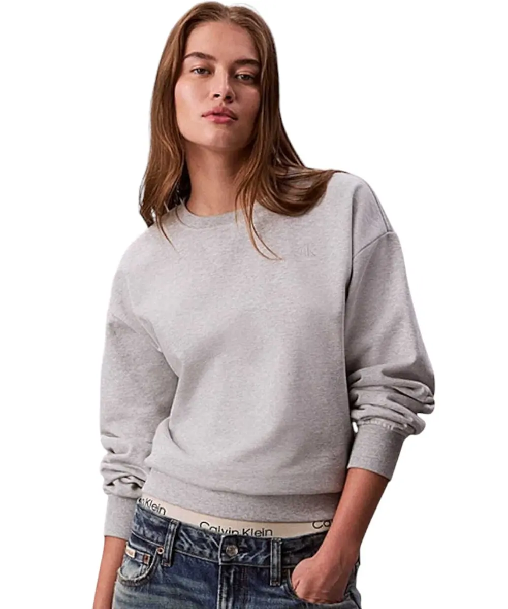 Calvin Klein - Γυναικείο Φούτερ Cotton Terry LV047B236G-P77 Γκρι