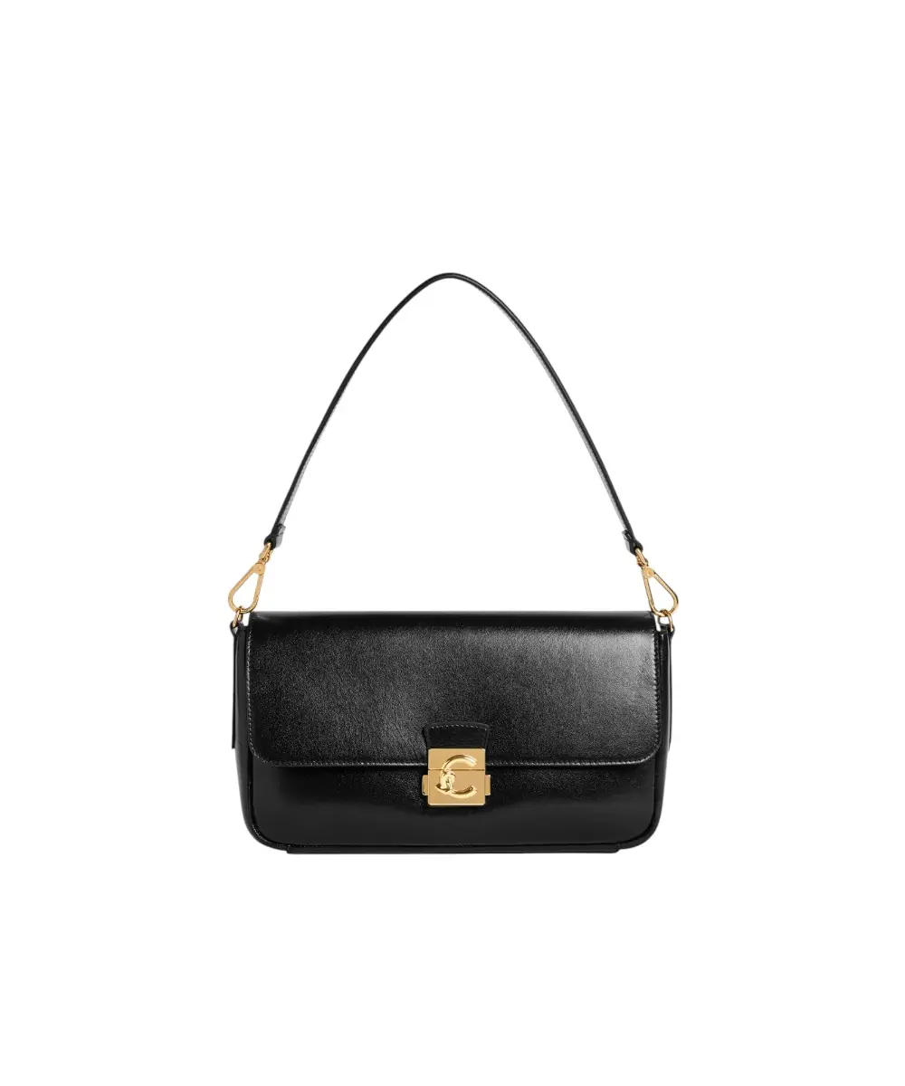 Coccinelle - Γυναικεία τσάντα C-Me Lock Large E1U4M120101-001 Μαύρο