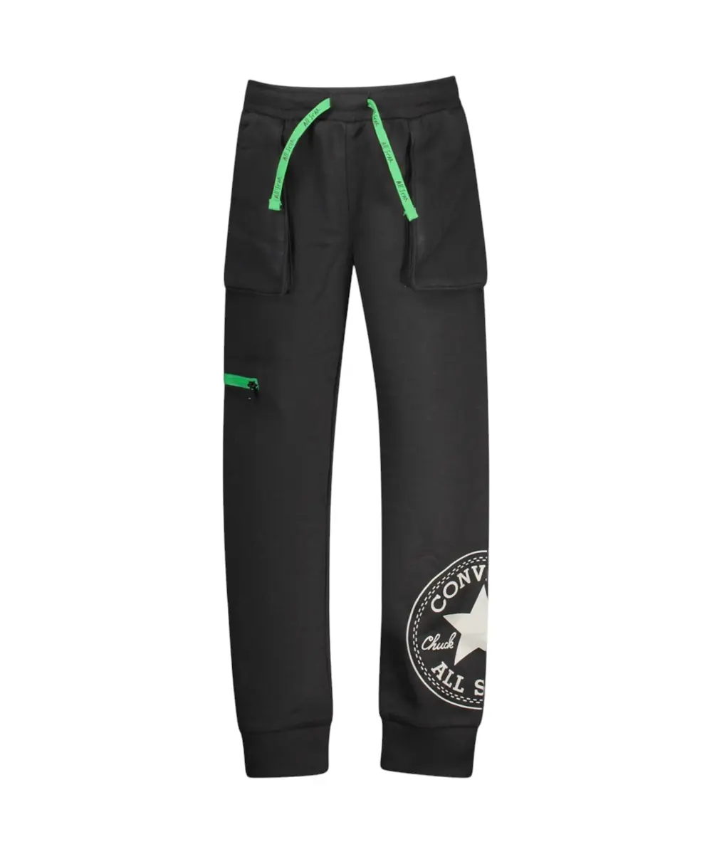 Converse - Παιδικό Παντελόνι Φόρμας Zipper Pocket Jogger 9CC244-023 Μαύρο