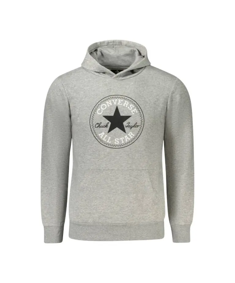 Converse - Παιδικό Φούτερ Fleece Με Κουκούλα 9CC858-042 Γκρι