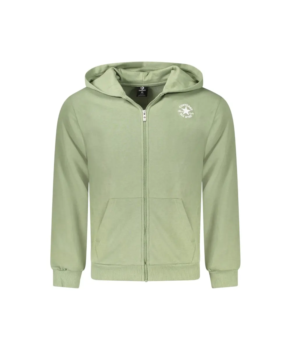 Converse - Παιδικό Φούτερ Long Sleeve Unisex Με Φερμουάρ 9CG706-F4Y Πράσινο