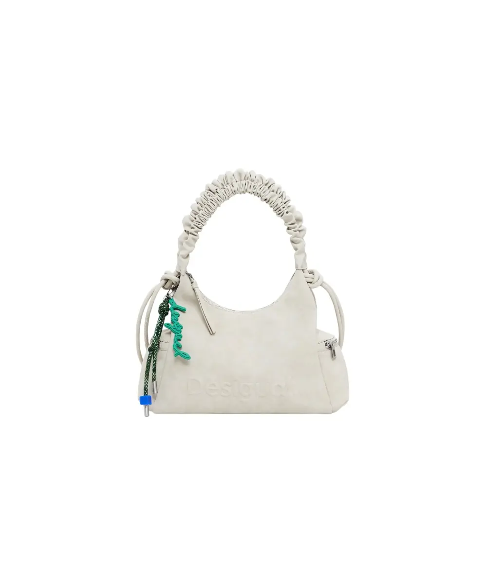 Desigual - Γυναικεία Τσάντα Ώμου Half Logo Montville 25WAXPB0-6006 Μπεζ