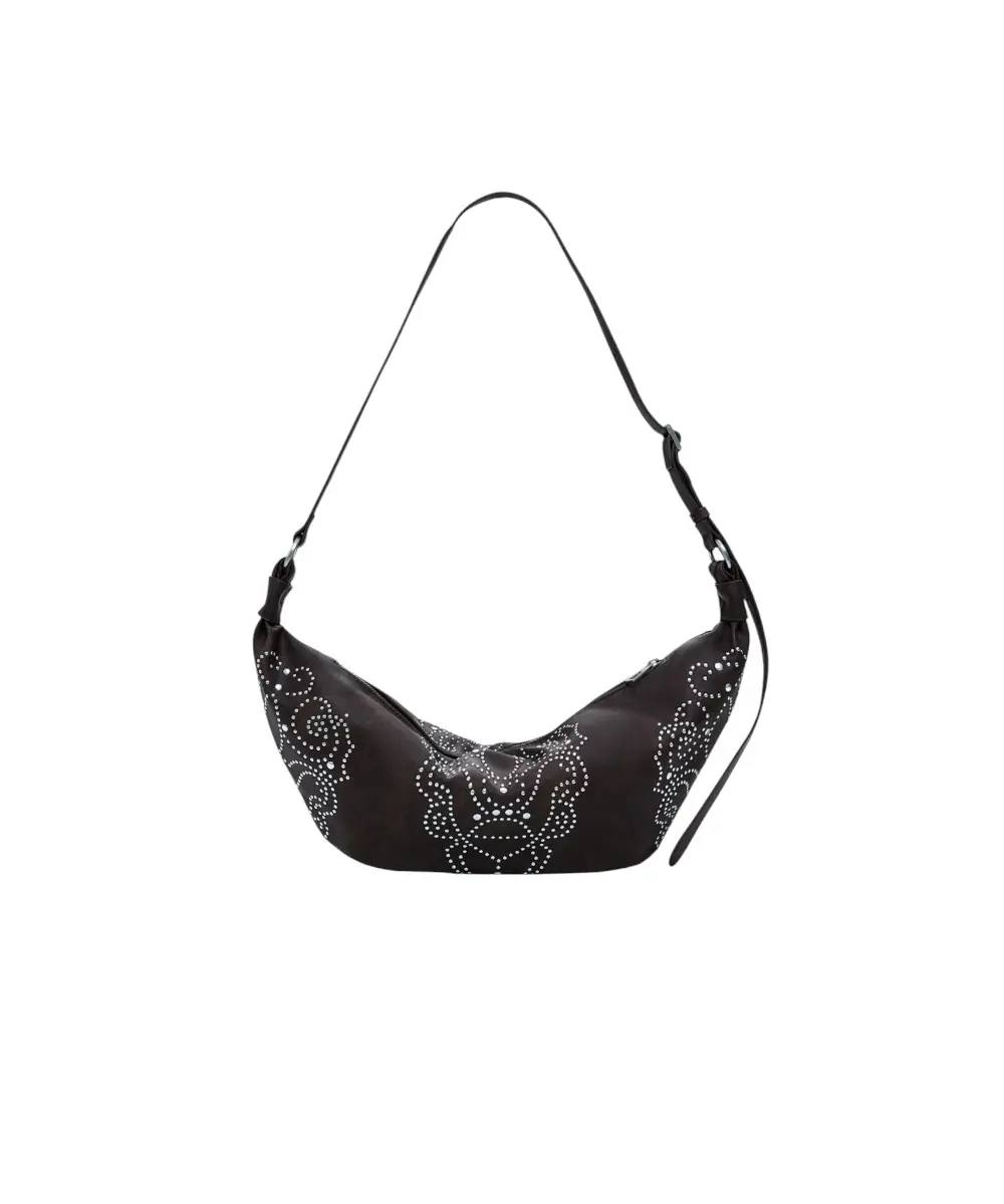 Desigual - Γυναικεία Τσάντα Ώμου Poker Face Munste 25WAXP33-6009 Καφέ