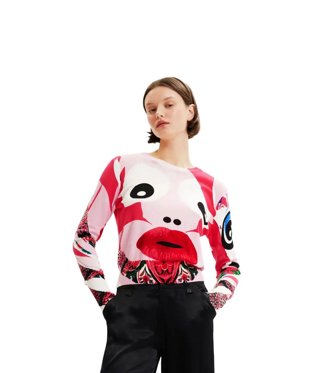 Desigual - Γυναικείο Πουλόβερ 23SWJF20-3049 Πολύχρωμο