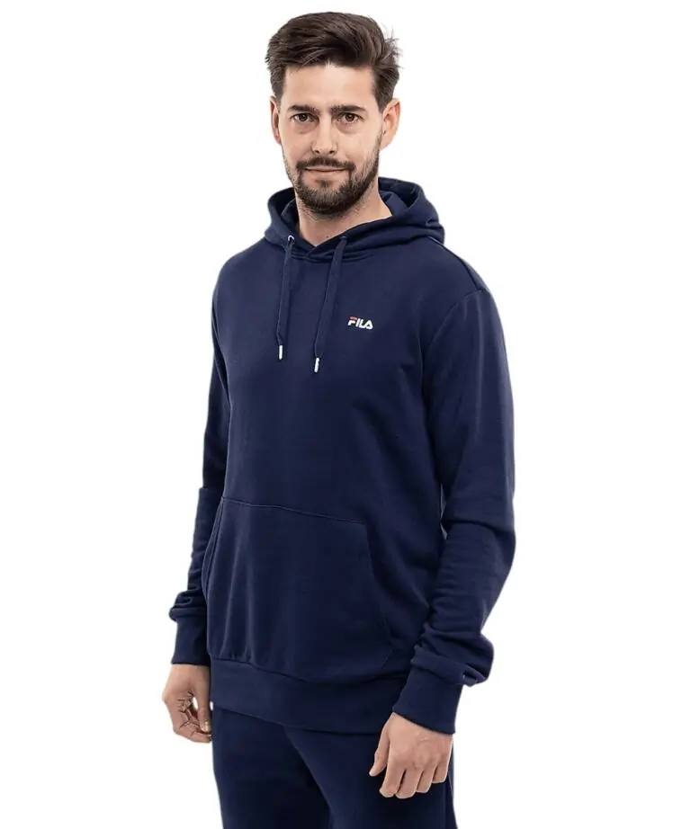 Fila - Ανδρική Μπλούζα Φούτερ Με Κουκούλα Lumezzane FAM0875-50004 Μπλε