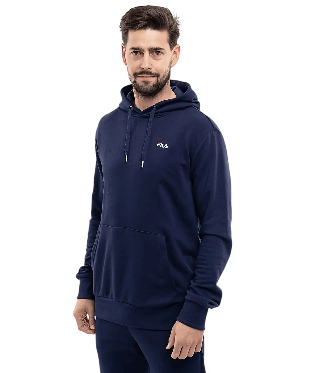 Fila - Ανδρική Μπλούζα Φούτερ Με Κουκούλα Lumezzane FAM0875-50004 Μπλε
