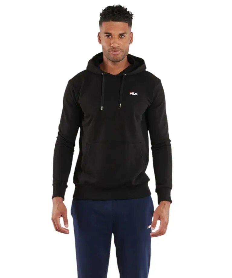Fila - Ανδρική Μπλούζα Φούτερ Με Κουκούλα Lumezzane FAM0875-80010 Μαύρο