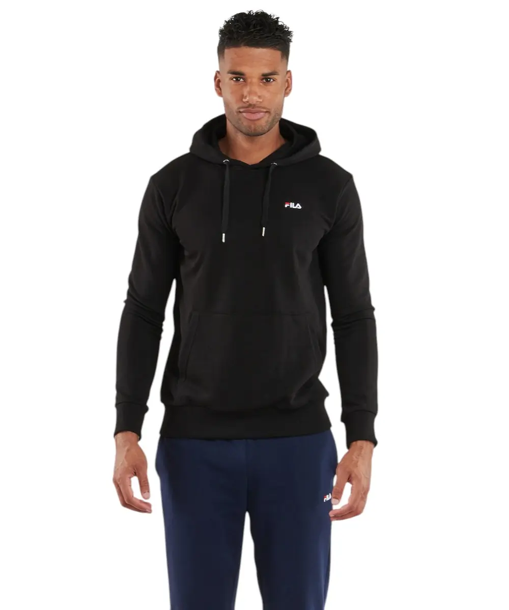Fila - Ανδρική Μπλούζα Φούτερ Με Κουκούλα Lumezzane FAM0875-80010 Μαύρο