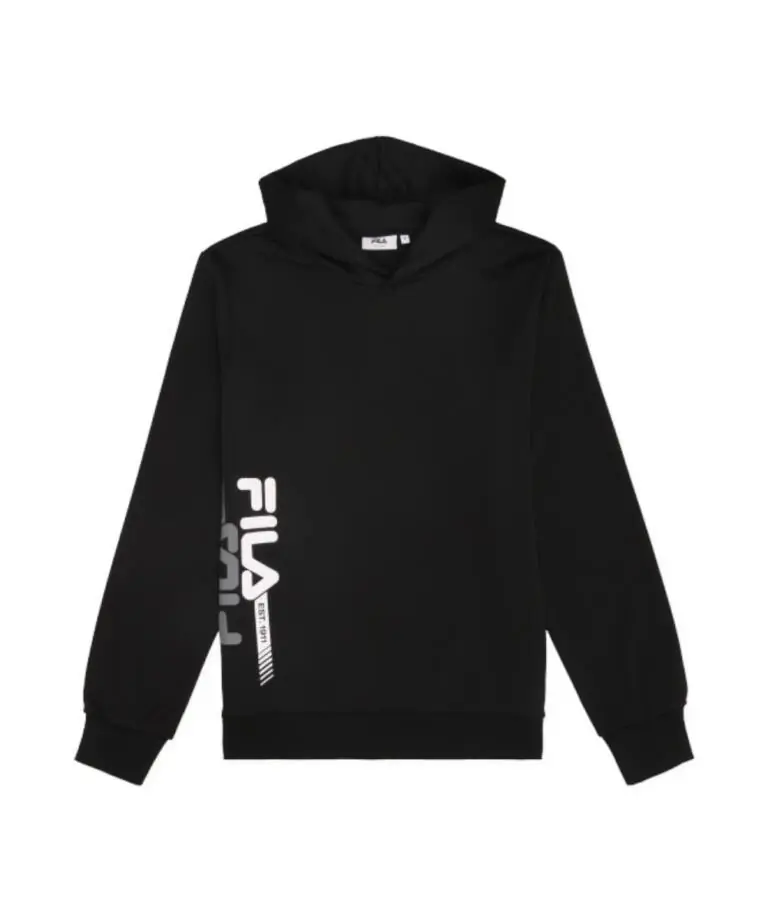 Fila - Ανδρική Μπλούζα Φούτερ Με Κουκούλα Manta FAM1123-80010 Μαύρο