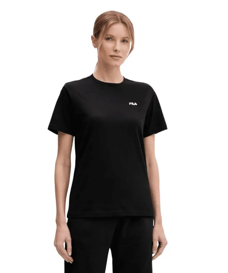 Fila - Γυναικείο Αθλητικό Κοντομάνικο T-shirt Lignano FAW1053-80010 Μαύρο