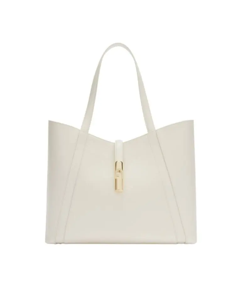 Furla - Γυναικεία Δερμάτινη Τσάντα Ώμου Goccia Tote L WB01788-BX3353-4488S Εκρού
