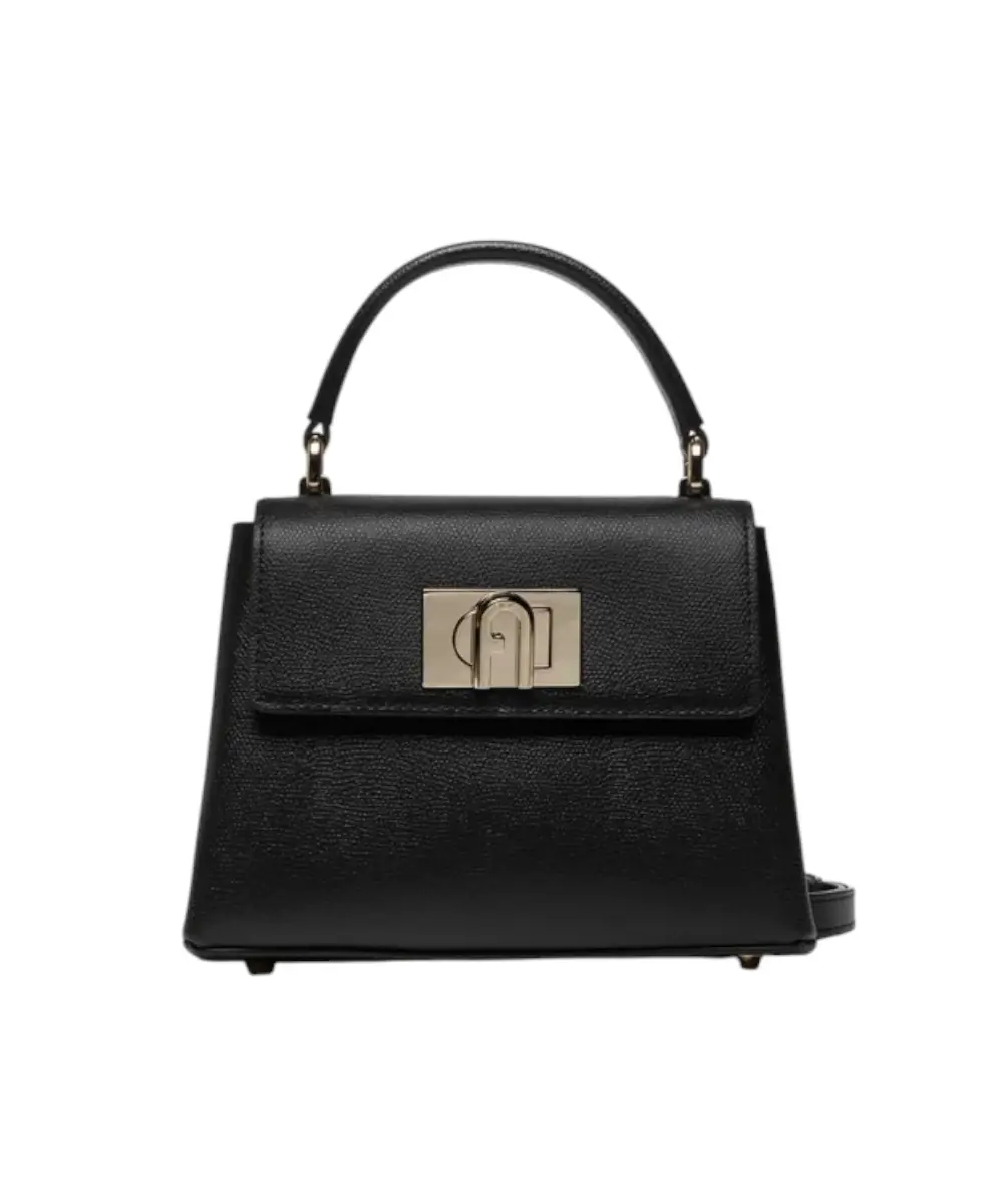 Furla - Γυναικεία Δερμάτινη Τσάντα Ώμου 1927 Top Handle MINI WB00109 ARE000-O6000 Μαύρο