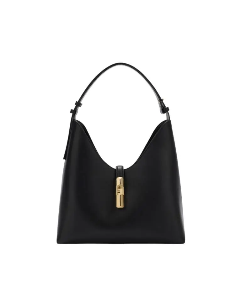 Furla - Γυναικεία Δερμάτινη Τσάντα Ώμου Goccia M WB01499-BX3104-O6000 Μαύρο