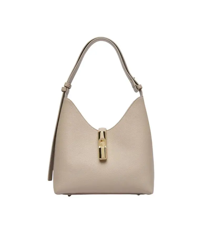 Furla - Γυναικεία Δερμάτινη Τσάντα Ώμου Goccia S WB01979-BX3353-007 Μπεζ