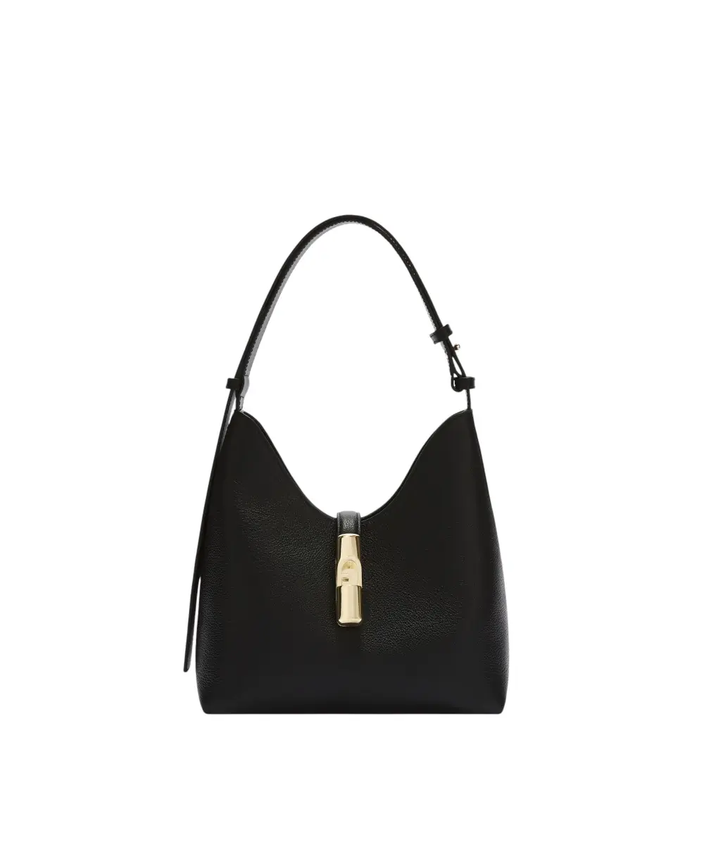 Furla - Γυναικεία Δερμάτινη Τσάντα Ώμου Goccia S WB01979-BX3353-O6000 Μαύρο