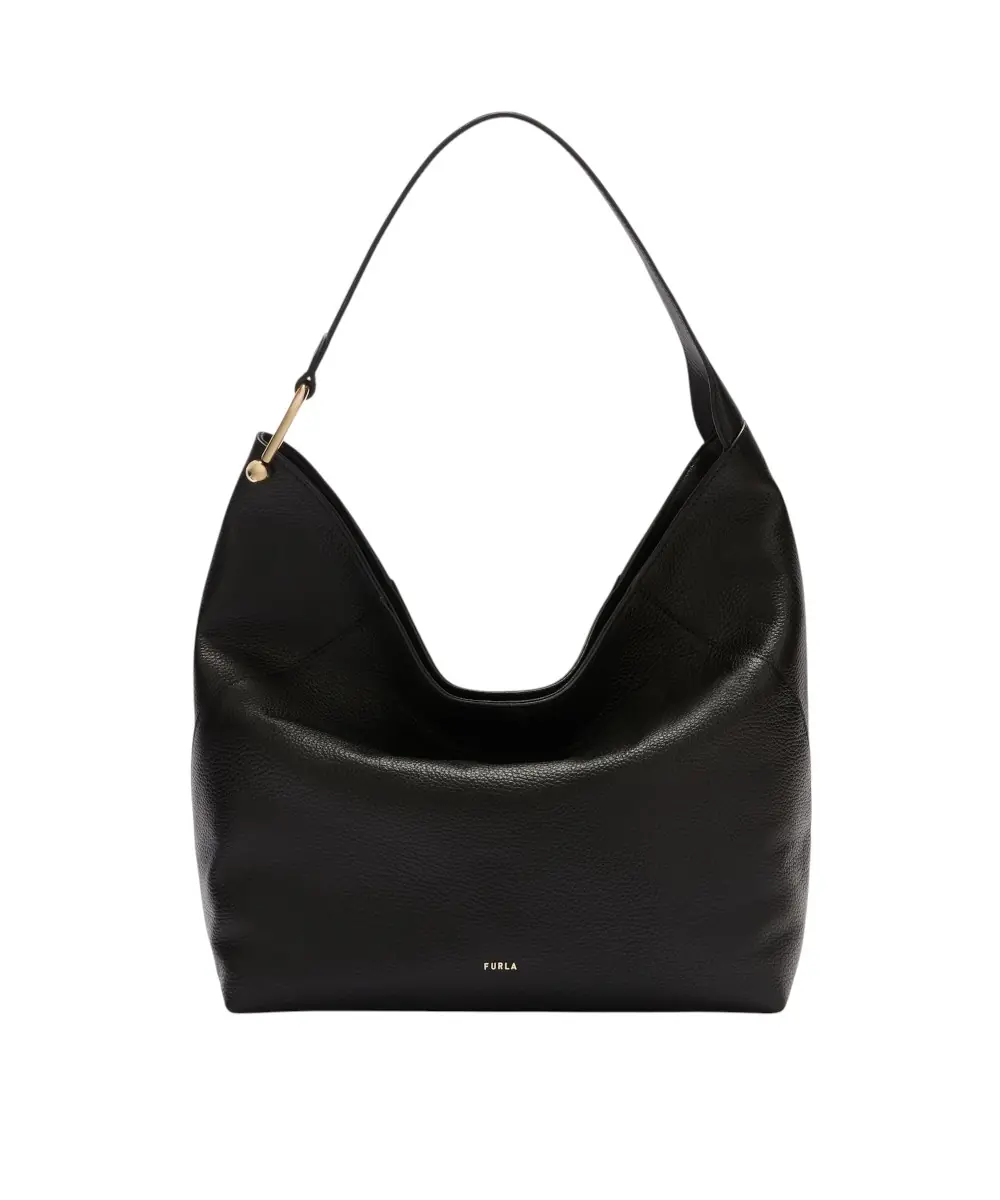 Furla - Γυναικεία Δερμάτινη Τσάντα Ώμου Lara L WB01876-HSF000-O6000 Μαύρο
