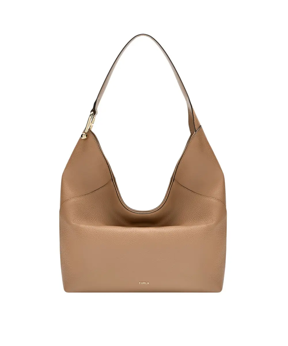 Furla - Γυναικεία Δερμάτινη Τσάντα Ώμου Lara L WB01876-HSF000-YU500 Καφέ