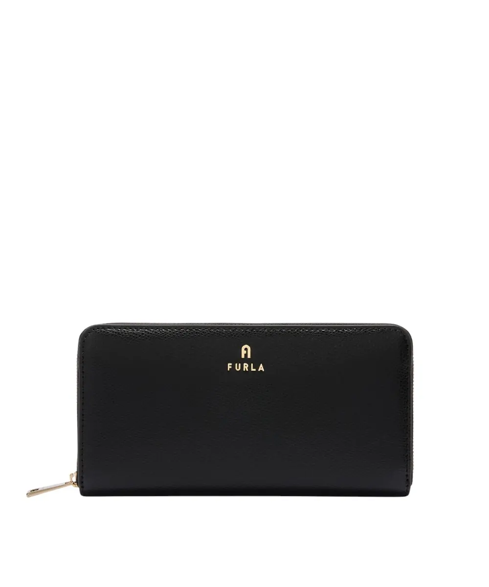 Furla - Γυναικείο Δερμάτινο Πορτοφόλι Camelia Zip Around XL WP00322-ARE000-O6000 Μαύρο