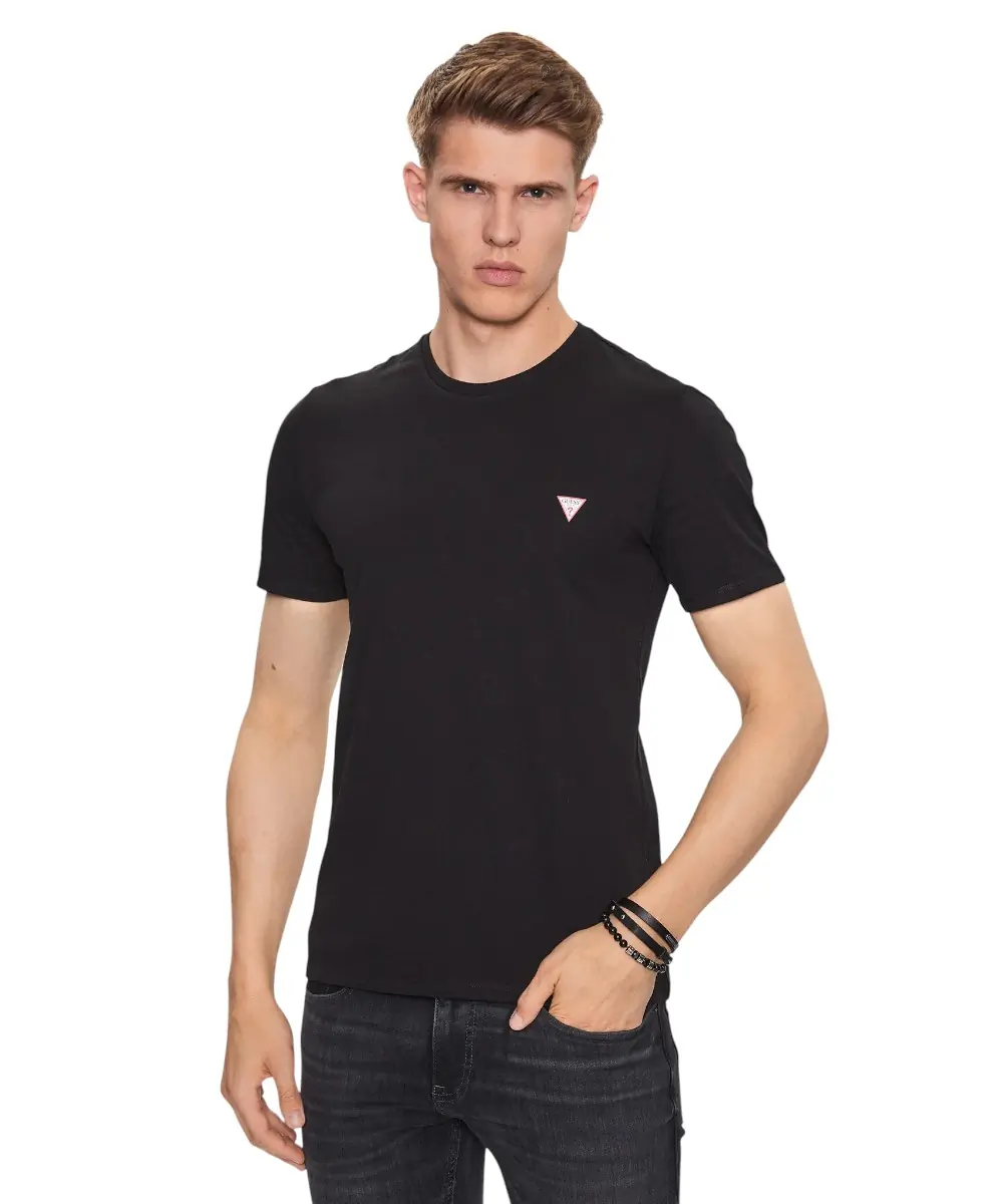 Guess - Ανδρικό T-shirt Cn Ss Core Tee Slim Fit M2YI36I3Z14-JBLK Μαύρο