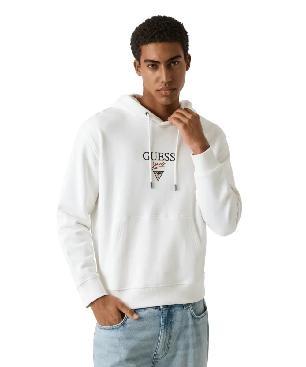 Guess - Ανδρικό Φούτερ Με Κουκούλα M6RQ26KCPR1-G046 Λευκό