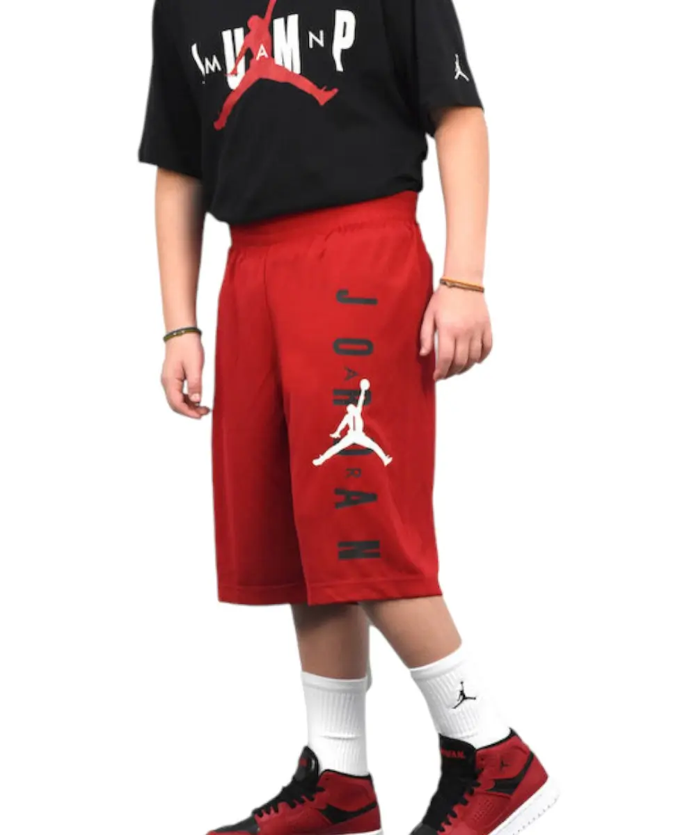 Jordan - Αθλητικό Παιδικό Σορτς/Βερμούδα Dri-Fit Vertical Mesh 957176-R78 Κόκκινο