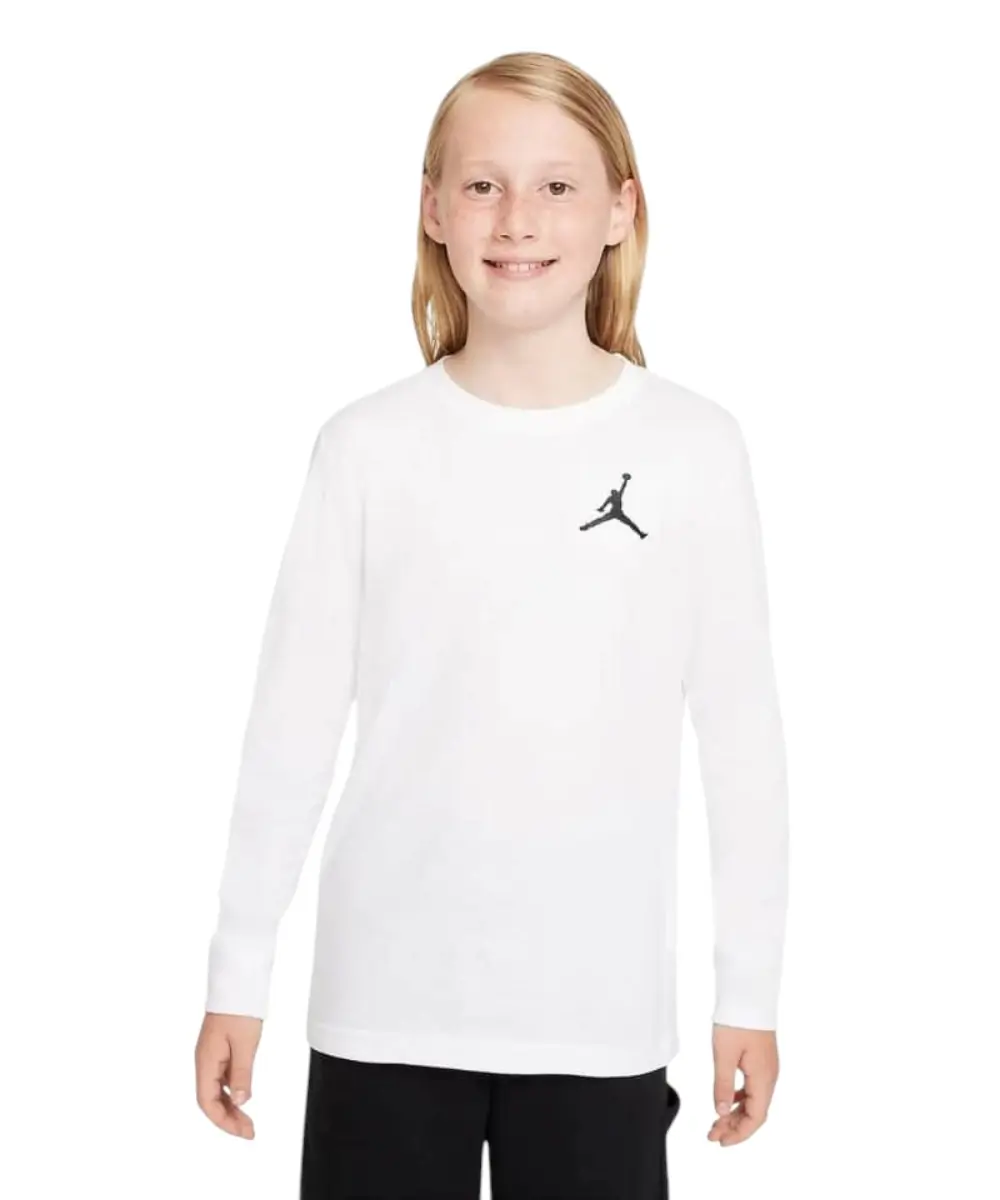 Jordan - Παιδική Μακρυμάνικη Μπλούζα Jdb Jumpman Air 95A903-001 Λευκό