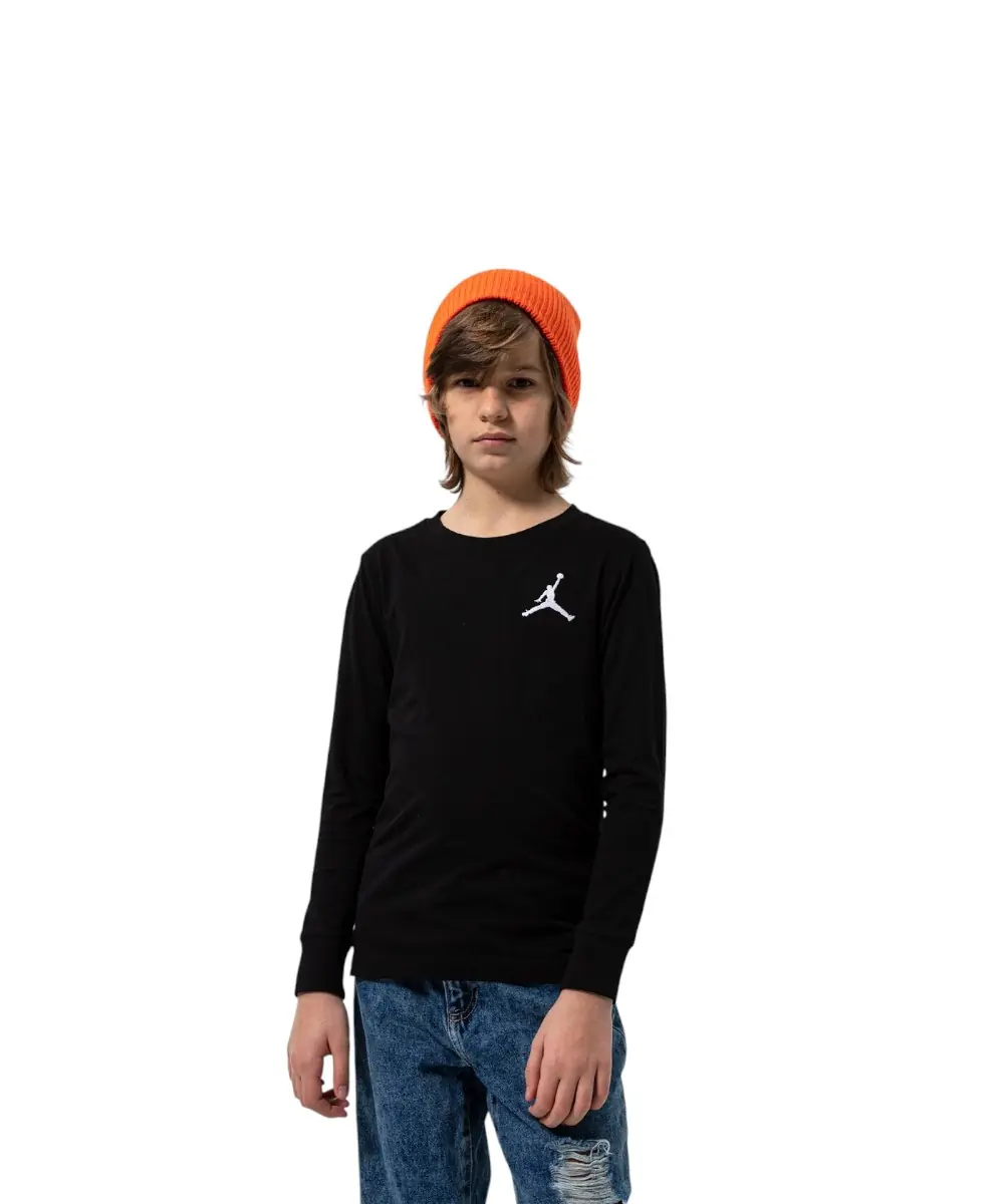 Jordan - Παιδική Μακρυμάνικη Μπλούζα Jdb Jumpman Air 95A903-023 Μαύρο