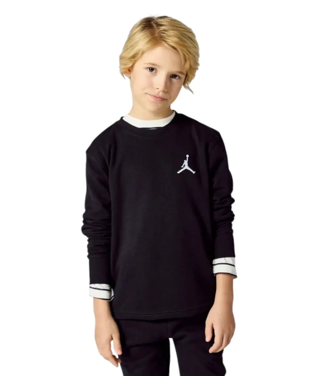 Jordan - Παιδική Μπλούζα Jdb Mj Essentials Ft Crew 95C578-023 Μαύρο