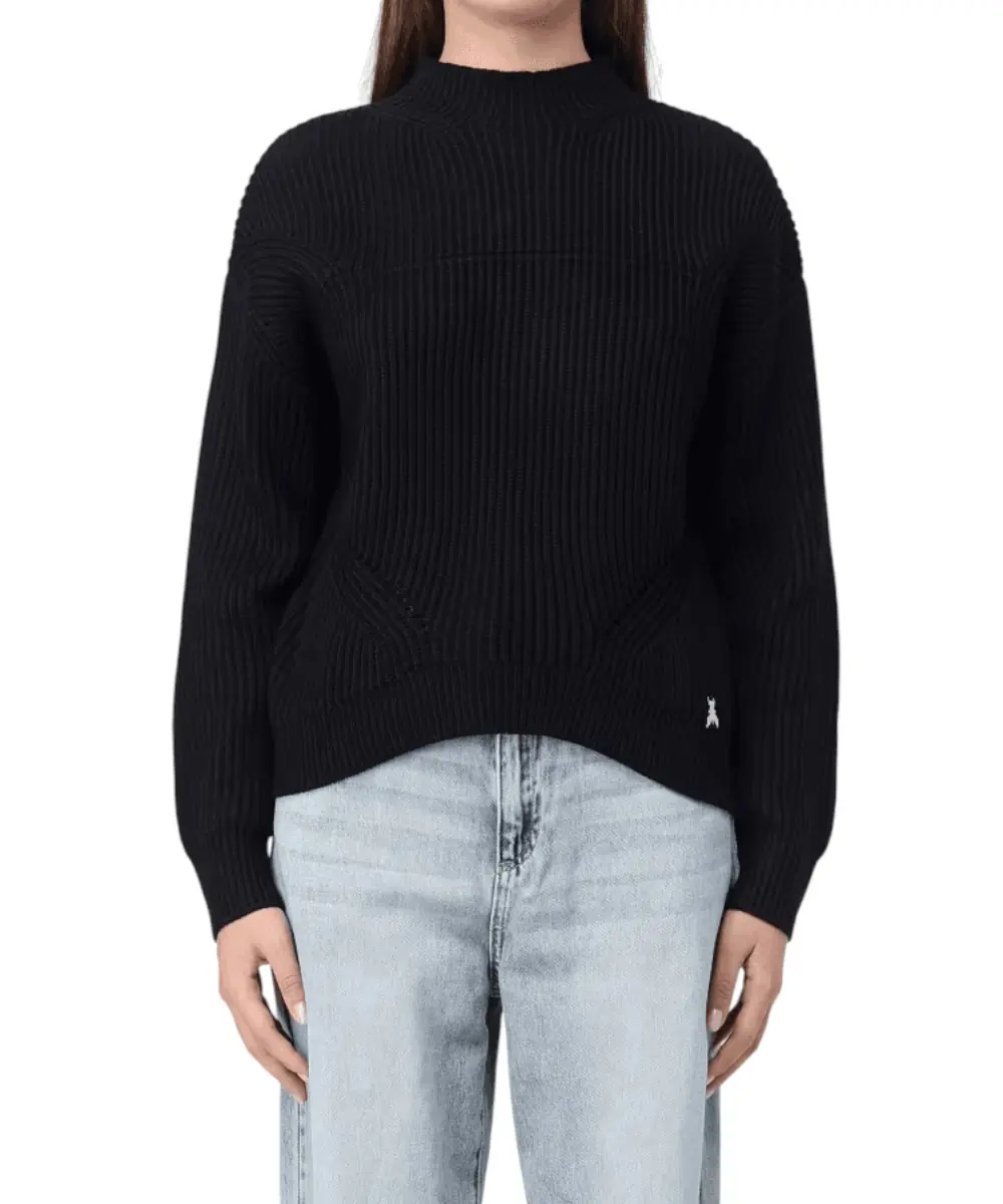 Patrizia Pepe - Γυναικείο Πουλόβερ Ribbed sweater 2K0214-K9O3A-K103 Μαύρο