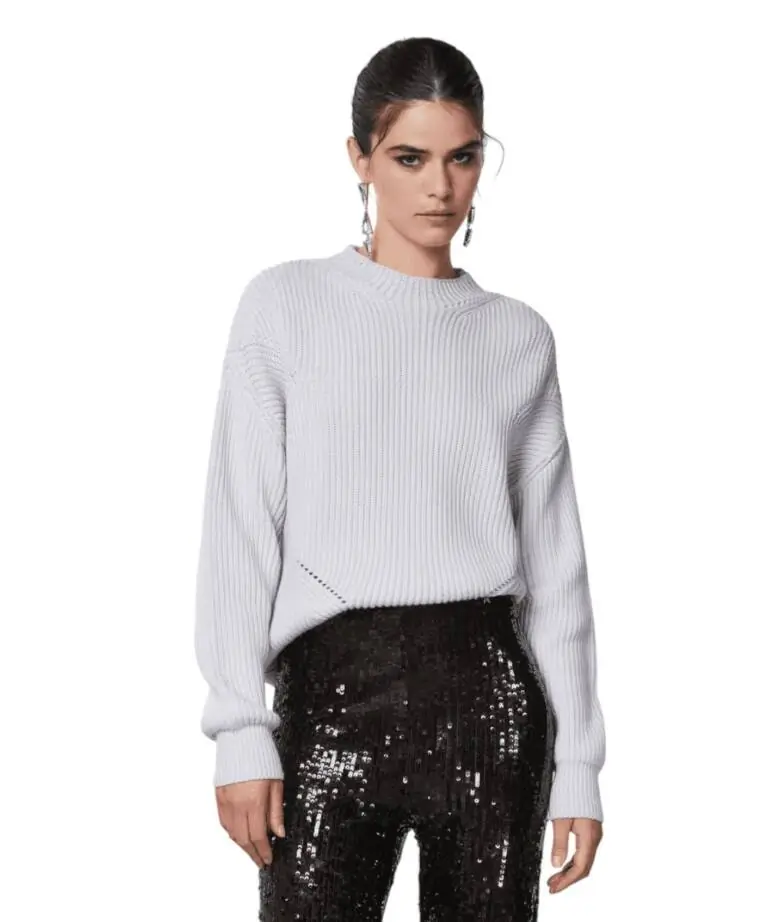 Patrizia Pepe - Γυναικείο Πουλόβερ Ribbed sweater 2K0214-K9O3A-W356 Λευκό