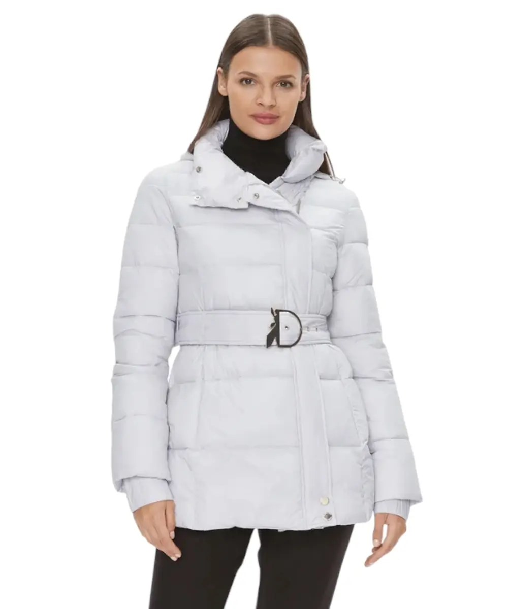 Patrizia Pepe - Γυναικείο Χειμωνιάτικο Μπουφάν Long hooded down jacket 2O0122-A9M1-W356 Λευκό