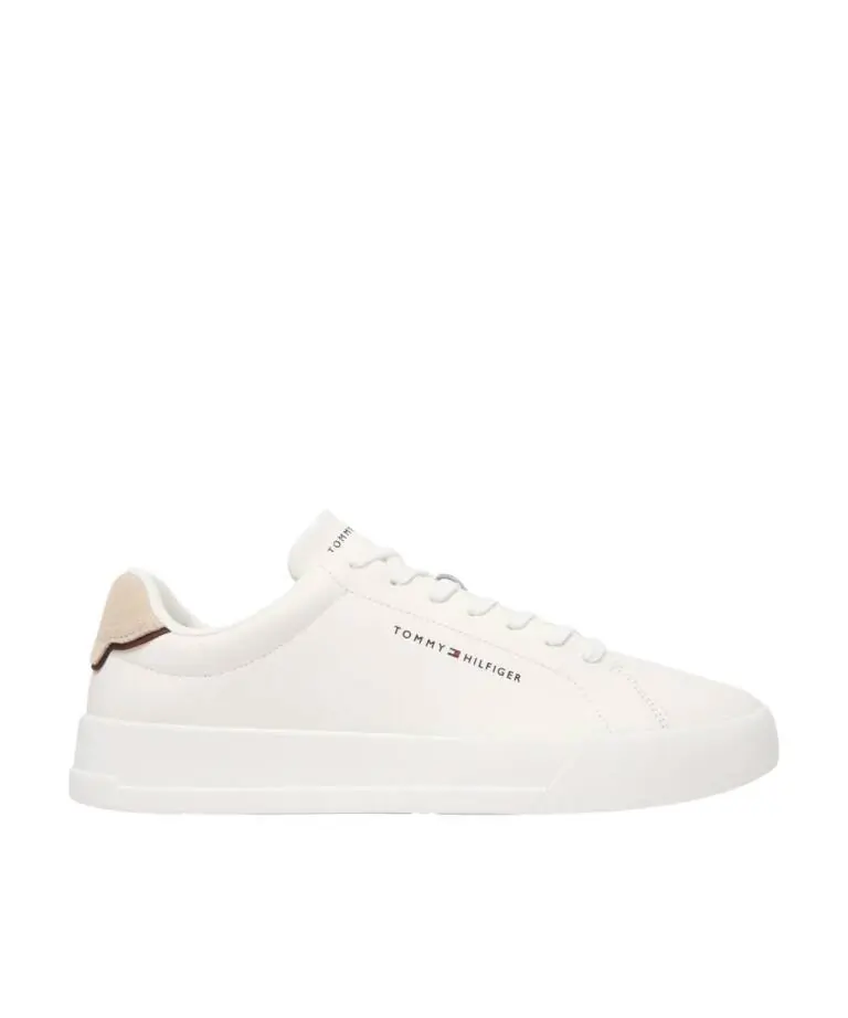 Tommy Hilfiger - Ανδρικά Sneakers Th Court Lth Detail Ess FM0FM05367-0LE Λευκό