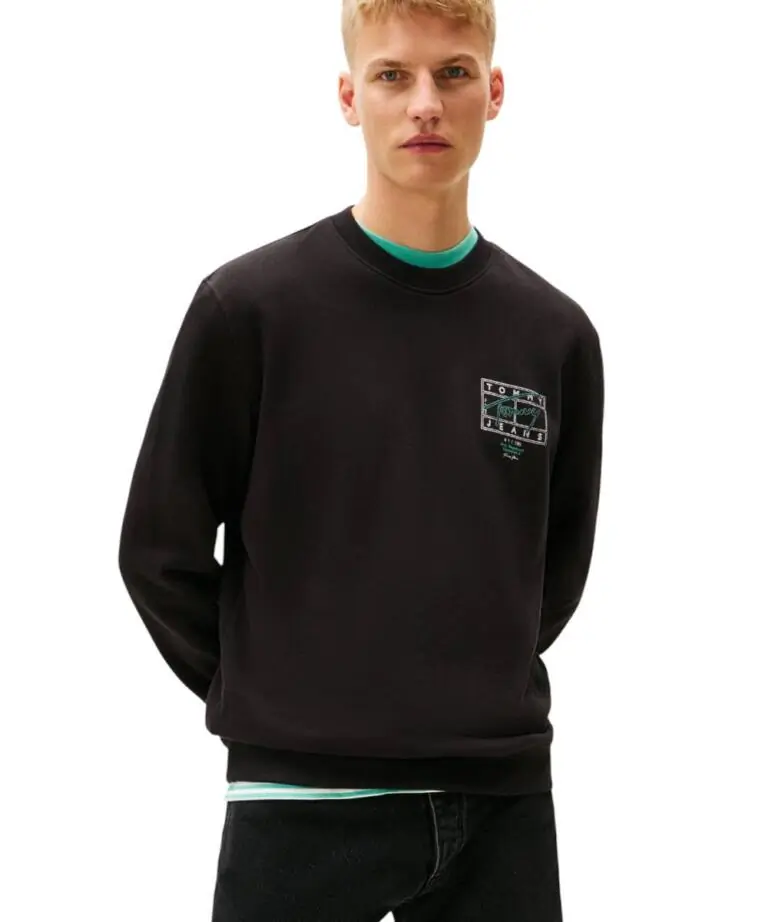 Tommy Hilfiger - Ανδρικό Φούτερ Tjm Entry Dna Play Regular Fit DM0DM22366-BDS Μαύρο