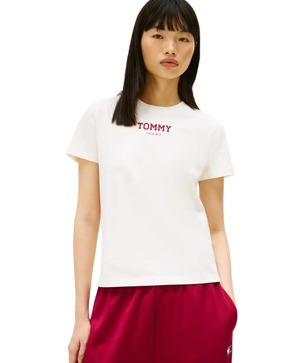 Tommy Hilfiger - Γυναικείο T-shirt Essential Logo 2 Regular Fit DW0DW21842-YBL Λευκό