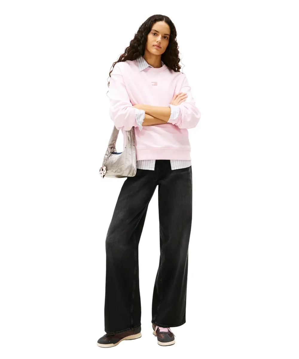 Tommy Hilfiger - Γυναικείο Φούτερ Badge Loose Fit DW0DW17325-TOG Ροζ