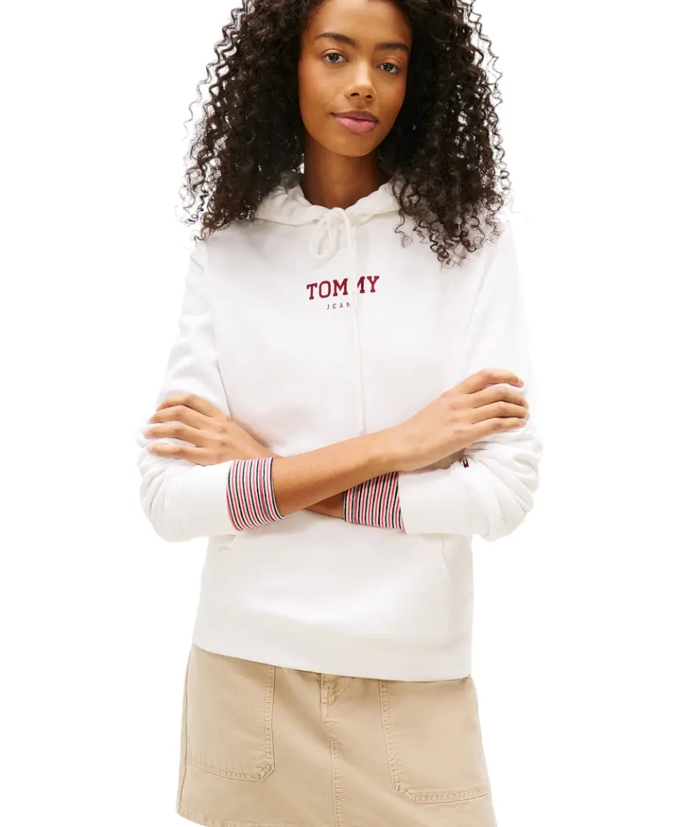 Tommy Hilfiger - Γυναικείο Φούτερ Tjw Essential Logo Regular Fit DW0DW21921-YBL Λευκό