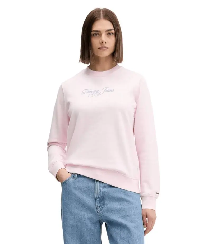 Tommy Hilfiger - Γυναικείο Φούτερ Tjw Essential Logo Regular Fit DW0DW21922-TOG Ροζ