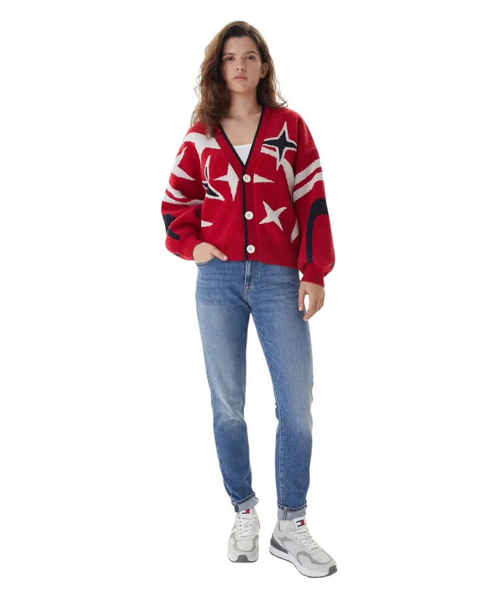 Tommy Hilfiger - Γυναικείο Ψηλόμεσο Παντελόνι Lucy Slim Fit DW0DW22434-1A5 Μπλε