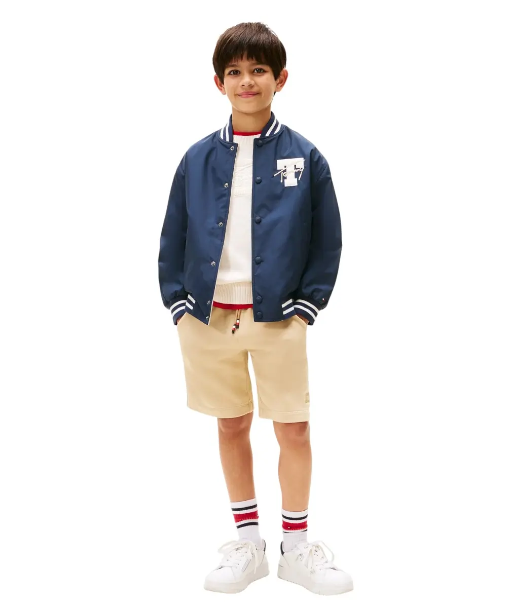 Tommy Hilfiger - Παιδικό Μπουφάν Reversible Back Logo Relaxed Bomber KB0KB09740-C1G Μπλε Σκούρο
