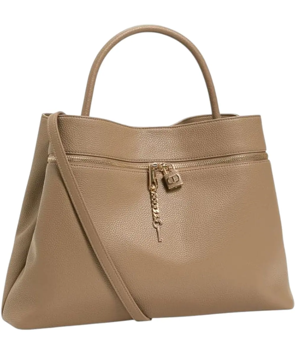 Twinset - Γυναικεία Τσάντα Shopper Βag T Lock 252TD8260-11054 Καφέ
