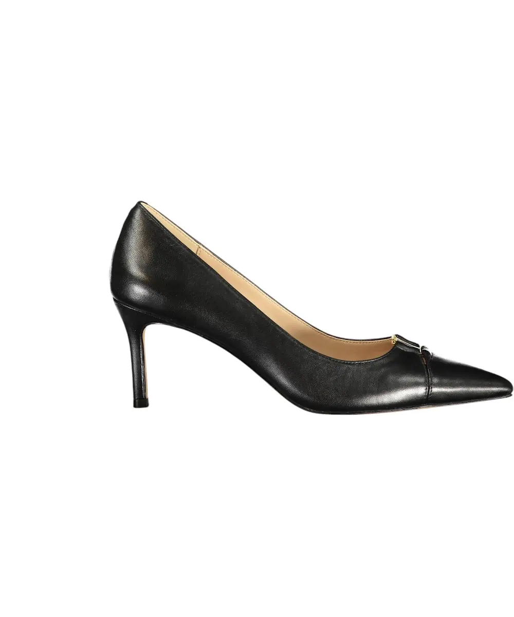 Twinset - Γυναικείες Γόβες Mid Heel Leather Court 261TCP032-00006 Μαύρο
