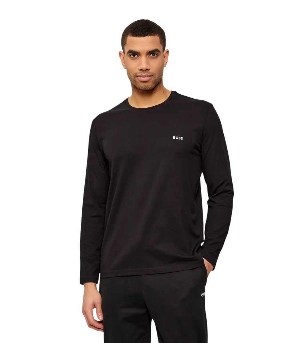 Hugo Boss - Ανδρική Μακρυμάνικη Μπλούζα Mix & Match 50515390-001 Μαύρο