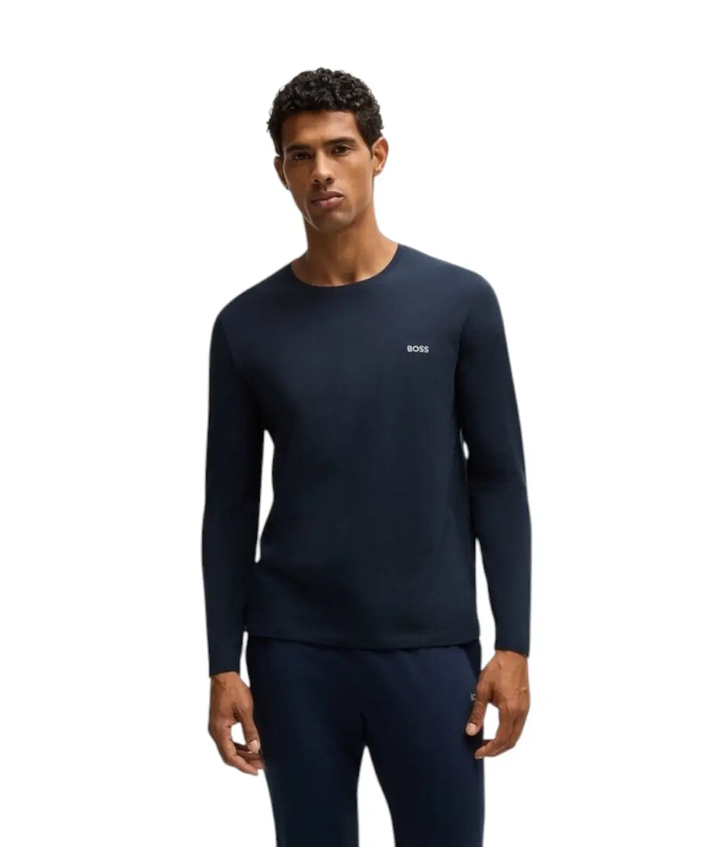 Hugo Boss - Ανδρική Μακρυμάνικη Μπλούζα Mix & Match 50515390-403 Μπλε