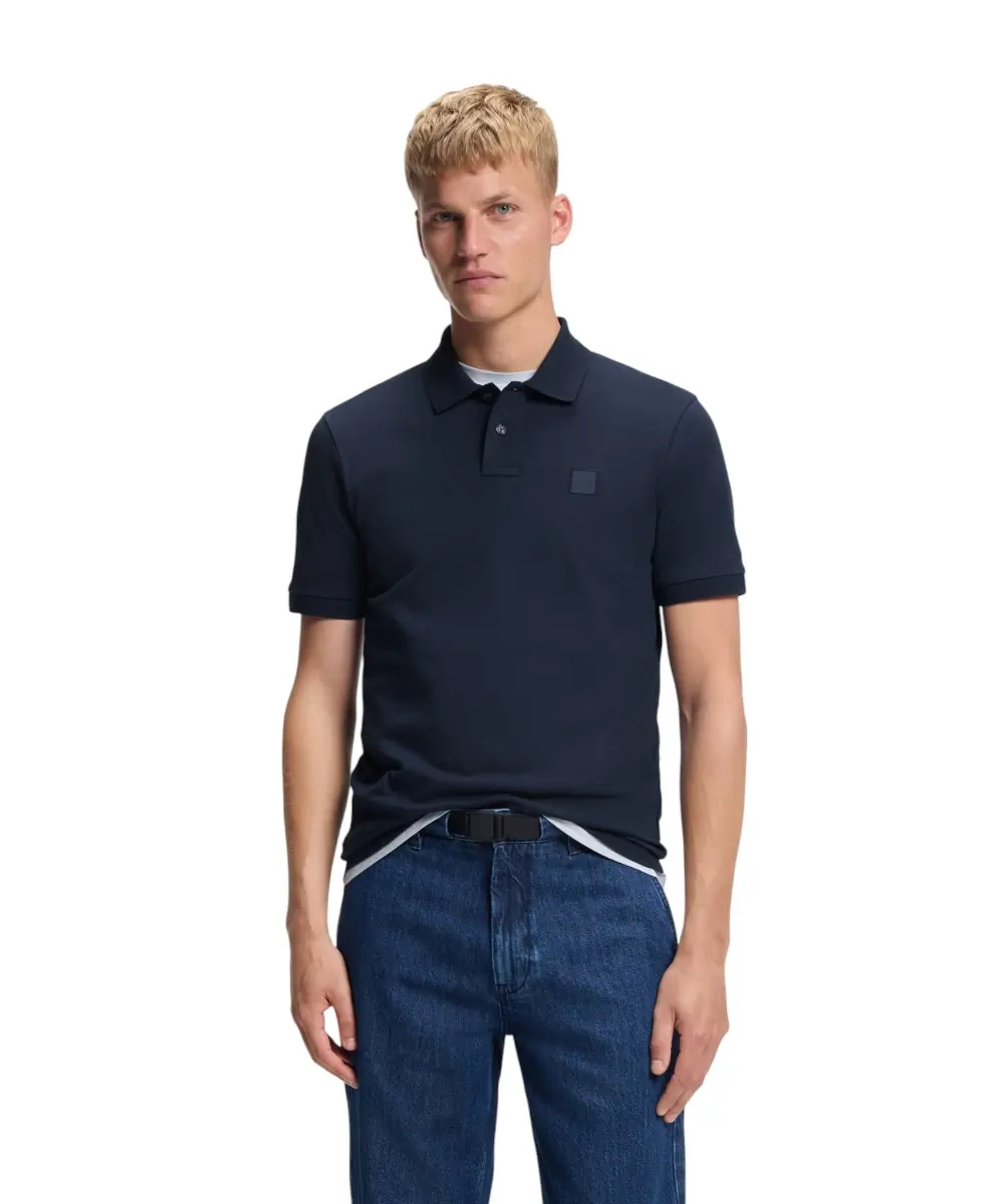 Hugo Boss - Ανδρικό Polo T-shirt Passenger Slim Fit 50507803-464 Μπλε Ναυτικό